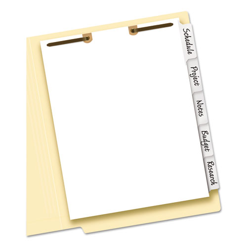 Write & Erase Tab Dividers For Classification Folders, 8-tab