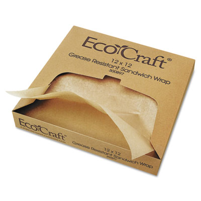 300897 Ecocraft Grease-resistant Paper Wrap & Liner, 12 X 12 In.