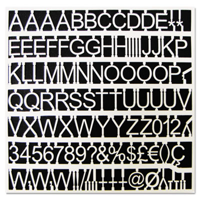 Bi-silque Visual Communication Products Car1002 White Plastic Set Of Letters, Numbers & Symbols - 1 In. Dia.