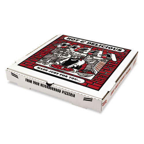 Pzcore10 Pizza Takeout Containers, White - 10 In.