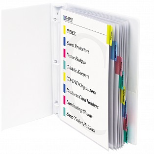 C-line Products 05580 2 In. Sheet Protectors With Index Tabs, Assorted