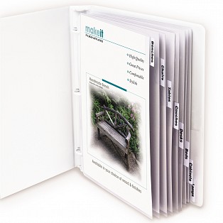 C-line Products 05587 2 In. Sheet Protectors With Index Tabs, Clear