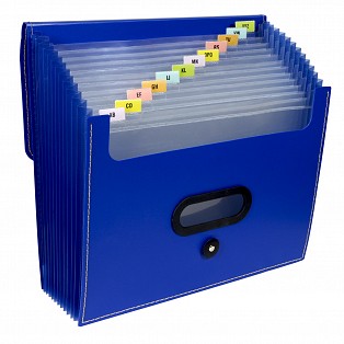 C-line Products 48015 13-pocket Ladder Expanding File, Blue