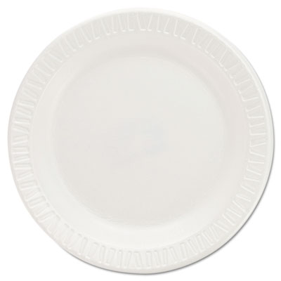 Dcc 6pwqr Quiet Classic Laminated Foam Dinnerware Plates, 6 In. - White