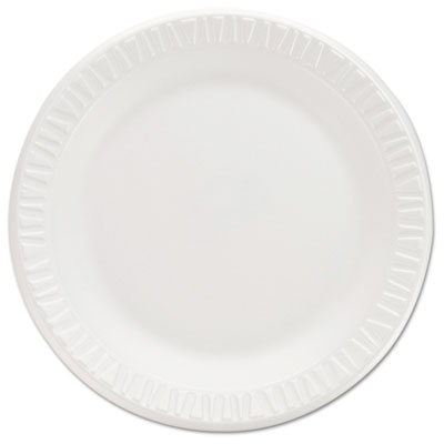 Dcc 7pwcr Non-laminated Foam Dinnerware Plates, 7 In. - White