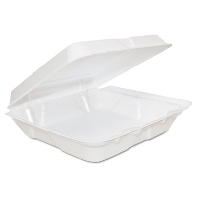 Dcc 80ht1r Foam Hinged Lid Containers - White