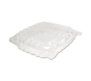 Dcc C89pst1 Clearseal Plastic Hinged Container, Clear