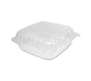 Clearseal Plastic Hinged Container, Large - Clear