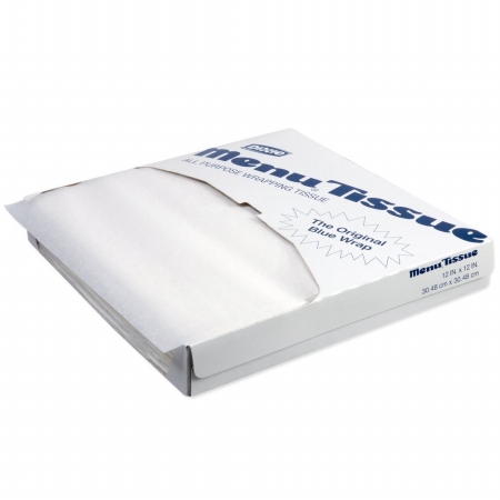 862491 Menu Tissue Untreated Paper Sheets, 12 X 12, White