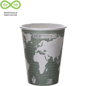 Eco-products Epbhc12wapkc 12 Oz. World Art Hot Cup - Gray