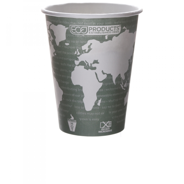 Eco-products Epbhc16wapkc 16 Oz. World Art Hot Cup - Moss