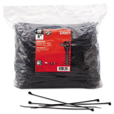 46308uvbmn 0.055 In. Thick Standard Cable Ties, Uv Black - 8 X 17 In.