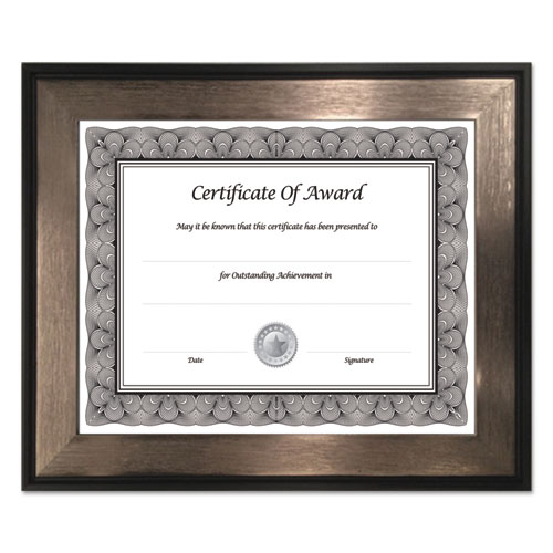 Glolite Nudell 15151 Director Series Document And Photo Frame - 8.50 X 11, Mahogany-silver Frame