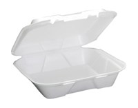 Sn200v Snap-it Vented Foam Hinged Container, White