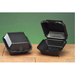 Sn2253l Foam Hinged Carryout Container - Black