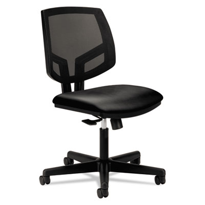 Hon Company 5711sb11t Volt Series Mesh Back Leather Task Chair, Black