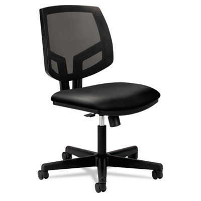 Hon Company 5713sb11t Volt Series Mesh Back Task Chair With Synchro-tilt, Black Leather