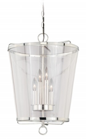 P0117 630 Series 16-1/2 In. Pendant Polished Nickel With Clear Glass - Polished Nickel