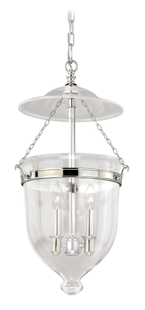 P0119 630 Series 12-3/4 In. Pendant Polished Nickel With Clear Glass - Polished Nickel