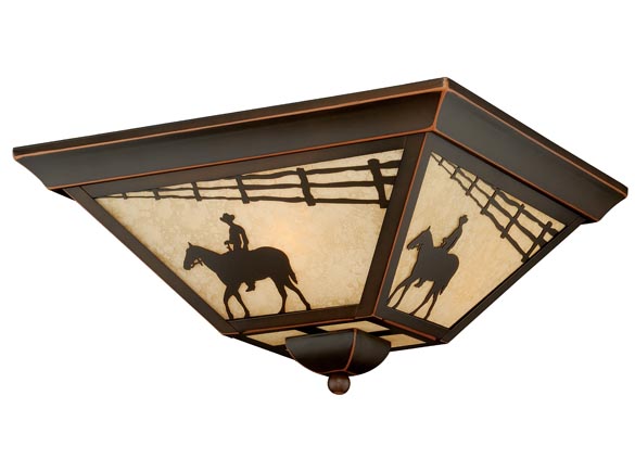 T0109 Trail 14 In. Outdoor Flush Mount  Burnished Bronze