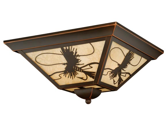 T0115 Mayfly 14 In. Outdoor Flush Mount  Burnished Bronze