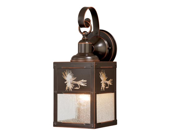 T0116 Mayfly 5 In. Outdoor Wall Light  Burnished Bronze