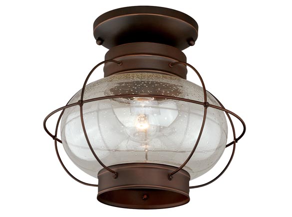 T0145 Chatham 13 In. Outdoor Semi-flush Mount  Burnished Bronze