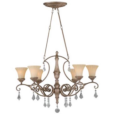 H0142 Avenant 36 In. Oval Chandelier - French Bronze