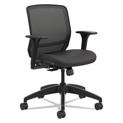 Quotient Series Mesh Mid-back Task Chair, Black
