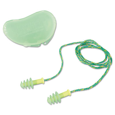 Fus30shp Fusion Multiple-use Earplugs, Green & White - 100 Pairs