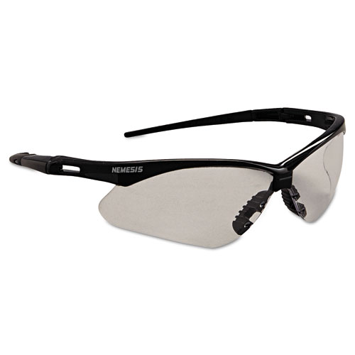 25679 Nemesis Safety Glasses, Black Frame - Clear Anti-fog Lens