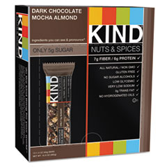 Kind 18554 Nuts & Spices Bar, Dark Chocolate Mocha Almond, 1.4 Oz. Bar