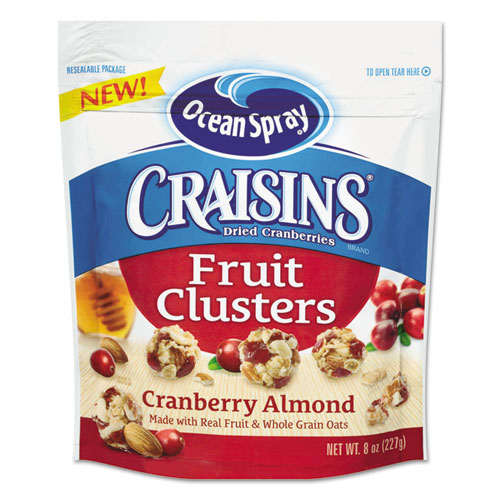 UPC 031200294418 product image for Ocean Spray Cranberries 29441 Craisins Cranberry Almond Fruit Clusters 8 oz. Bag | upcitemdb.com