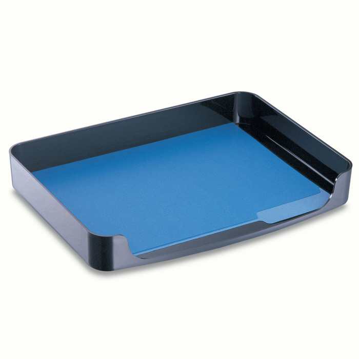Officemate International 22202 2200 Series Side-loading Plastic Letter Desk Tray - Black