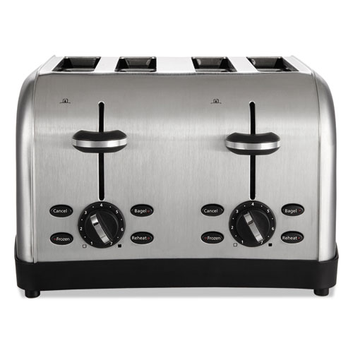 Rwf4s 12.75 X 13 X 8.5 Stainless Steel Extra Wide Slot Toaster - 4 Slice