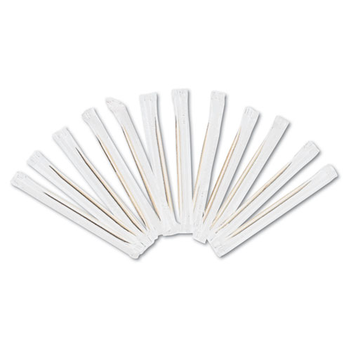 Riw15 2.75 In. Cello-wrapped Round Wood Toothpicks, Natural
