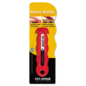 Kk403 Klever Kutter Safety Cutter, 1 Razor Blade, Red