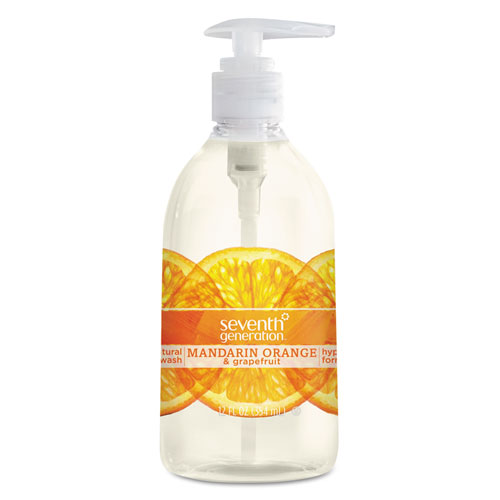 22925 Natural Hand Wash, Mandarin Orange & Grapefruit - 12 Oz. Pump Bottle