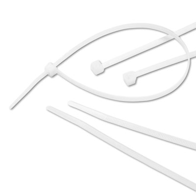 Nylon Cable Ties, 11 X 0.18 In.- Natural
