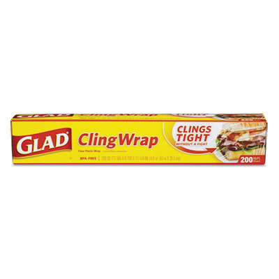 00020 Cling Wrap Plastic Wrap, 200 Sq. Ft. Roll - Clear