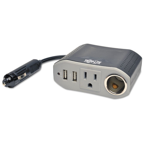 Pv100usb 100w Ac Inverter With Usb Charging 1 Outlet, 2 Usb Ports, Silver