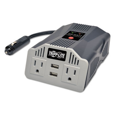 Pv400usb 400w Ac Inverter With Usb Charging 2 Outlets, 2 Usb Ports, Silver