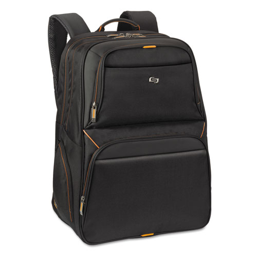 Ubn7014 Urban Laptop Backpack - Black & Orange, 17.3 In.
