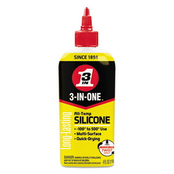 120008 3-in-one Professional Silicone Lubricant, 4 Oz. Bottle