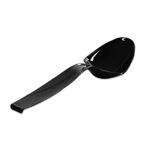 A7spbl Plastic Spoons - Black, 9 In.
