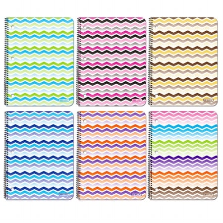 UPC 764608054833 product image for Bazic Products 5483-24 Subject Chevron Spiral Notebook - 70 ct. | upcitemdb.com
