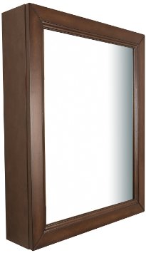 Bellaterra Home Mirror Cabinet, Sable Walnut - 24 In.