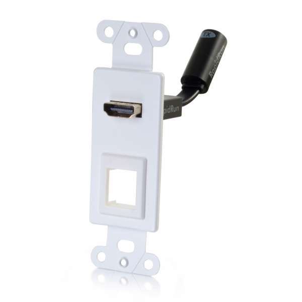60151 Decora Style Wall Plate Transmitter With One Keystone - White