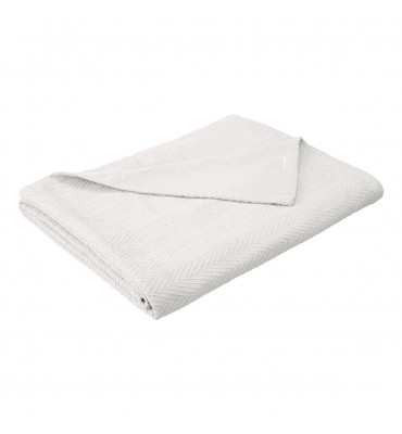 Blanket-met Fq Wh Full & Queen Cotton Blanket, Metro - White