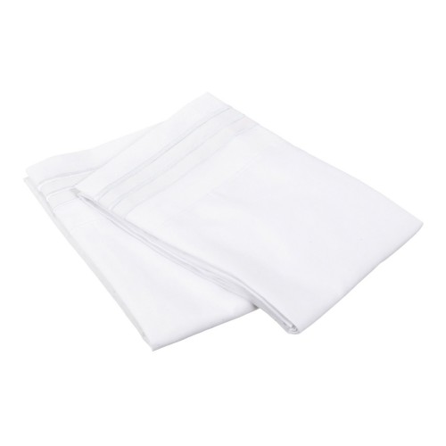 -executive 3000 Mf3000kgpc 3lwhwh Executive 3000 Series King Pillow Cases Solid, 3 Line Embroidery - White & White